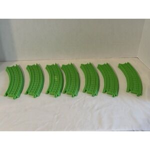 Thomas TrackMaster Green Curved Track Lot of 8‎ Mattel 2009 Train Tracks